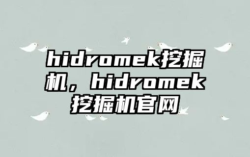 hidromek挖掘機，hidromek挖掘機官網(wǎng)